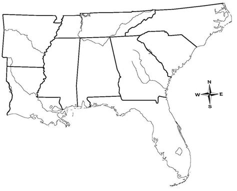 Map Of Southeast Us States Maplewebandpc Printable