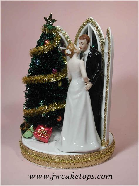 Wedding Cake Toppers Christmas Wedding Cake Decorations Vintage