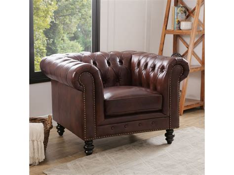 Grand Chesterfield Leather Armchair