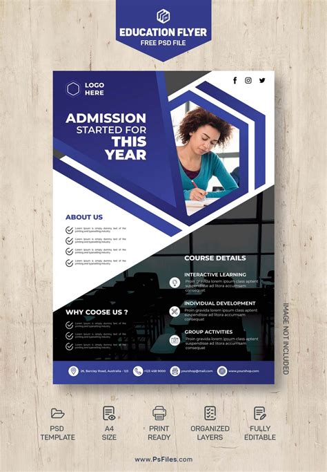 Free College Education Flyer Template Psd 02 Psfiles