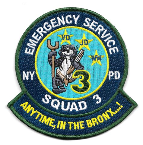 Nypd Squad 3 Emergency Service Unit Tomcat Collectors Patch Anytime