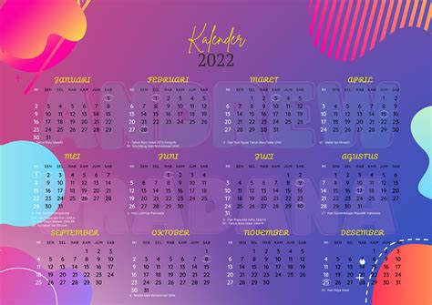 No Cuti Bersama Download Kalender 2022 Indonesia Dan Libur Nasional