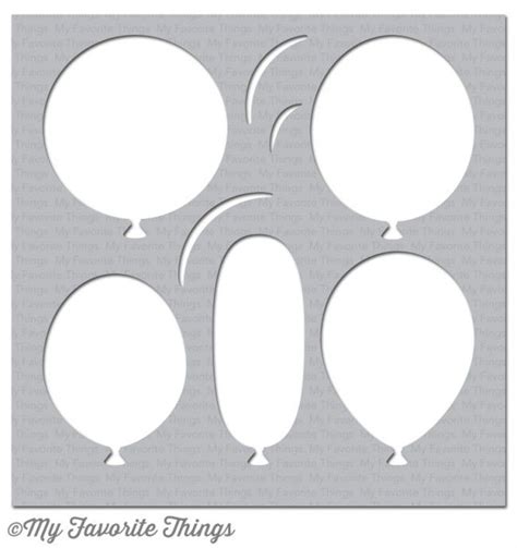 Stencil Big Balloons Lines For Shine Accent 550 6x6 717 Big