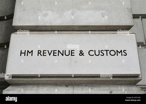 Hm Revenue And Customs Sign Whitehall London Uk Stock Photo Alamy