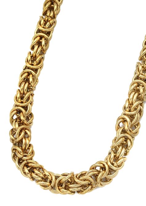 Gold Plated Mens Byzantine Chain Frostnyc