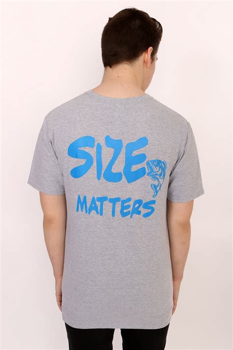 Grey Size Matters T Shirt Etsyde