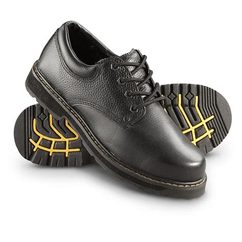 Mens Dr Scholls Harrington Work Oxford Shoes Black 590542 Work