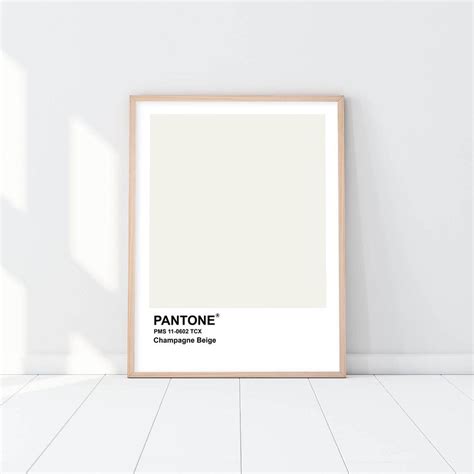 Pantone Glacier Grey Pantone Beige Walls Modern Prints