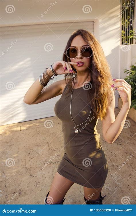 Seductive Woman Summer Fashion Outdoors Stock Photo Image Of Stylish