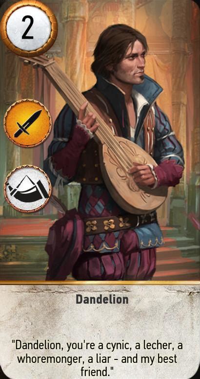 You also get a free clearing potion at the start so you can reset. Dandelion (Gwent Card) | The Witcher 3 Wiki