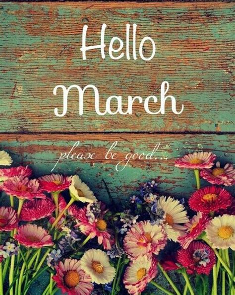 Hello March Please Be Good Spring Flowers Months March Hello March