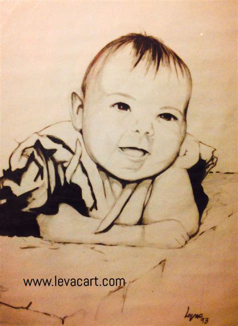 Pencil Drawing Baby Portrait By Levacart Drawing For Kids Drawings