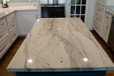 Opus White Quartzite Quartz Kitchen Countertops White Granite