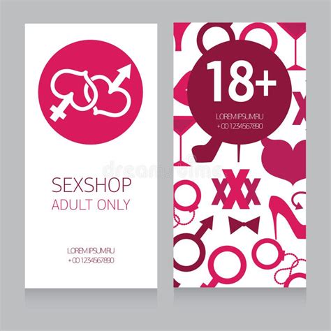 Template Business Card For Sex Shop Stock Vector Illustration Of Free