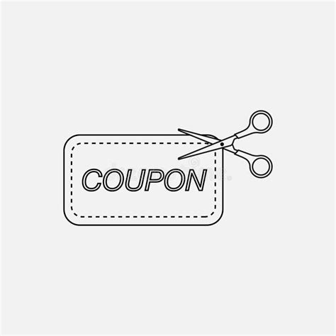 Coupon Cut Icon Discount Coupon Icon Stock Vector Illustration Of