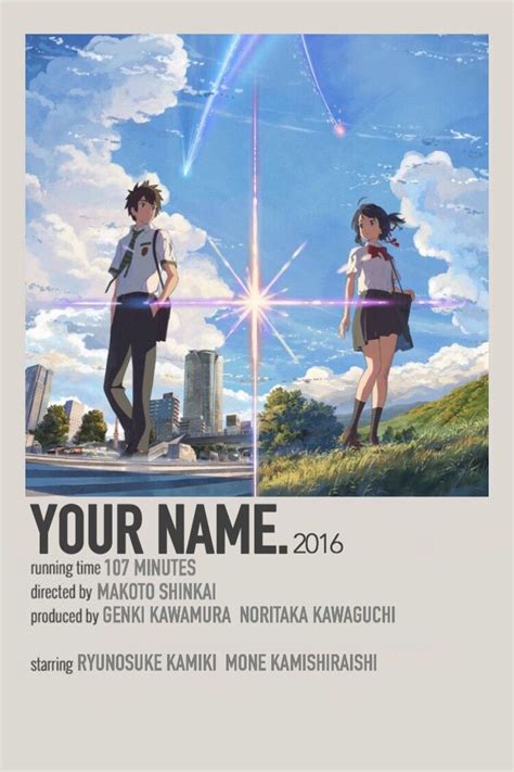 Movie Poster Your Name Anime Serien Filme Poster