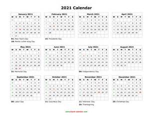 Editable, printable 2021 calendars with week number, us federal holidays, space ☼ pdf version: 3 Month Calendar Printable 2021