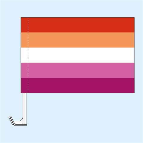 Sunset Lesbian Wlw Pride Car Flag Flags And Flagpoles