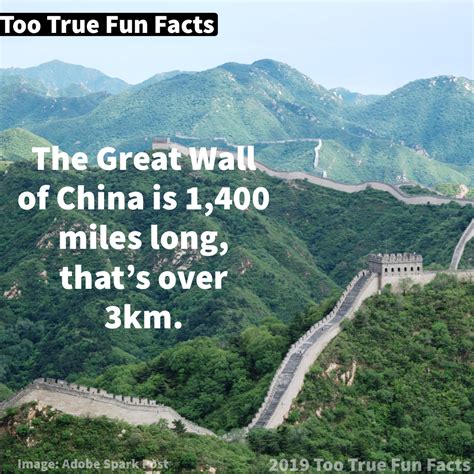Great Wall Of China Fun Fact Fun Facts Great Wall Of China Fun