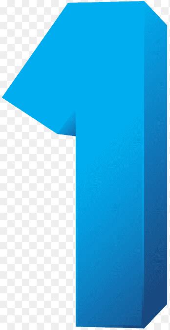 Number Metallic And Blue Number One 1 Illustration Angle Rectangle