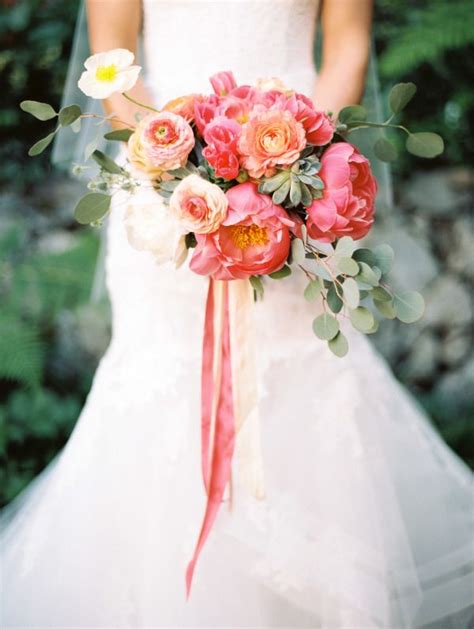 424 Best Images About Coral Wedding Bouquets On Pinterest
