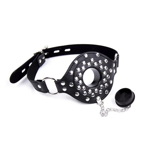 under bed bondage o ring mouth gag plug with cover oral sex products sex toys couple buy mouth
