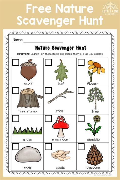 Download Your Free Nature Scavenger Hunt For Kids Here This Is A