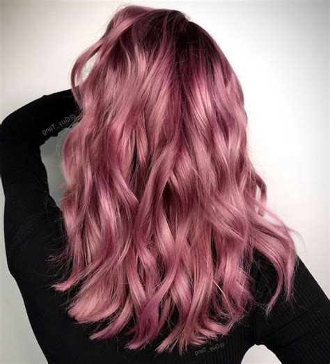 Dark Rose Gold Hair Color Te Ido Del Cabello Coloraci N De Cabello Ideas De Cabello Te Ido