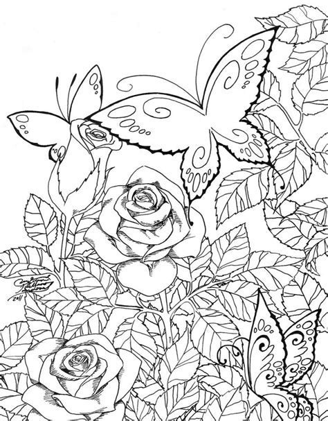 The butterfly coloring page is free for personal or classroom use, but you must include the copyright credit line. Butterfly Garden By LucyMeryChan - (lucymerychan ...