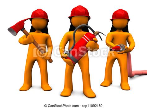 Stock Illustration Of Fire Brigade The Fire Brigade With Axe