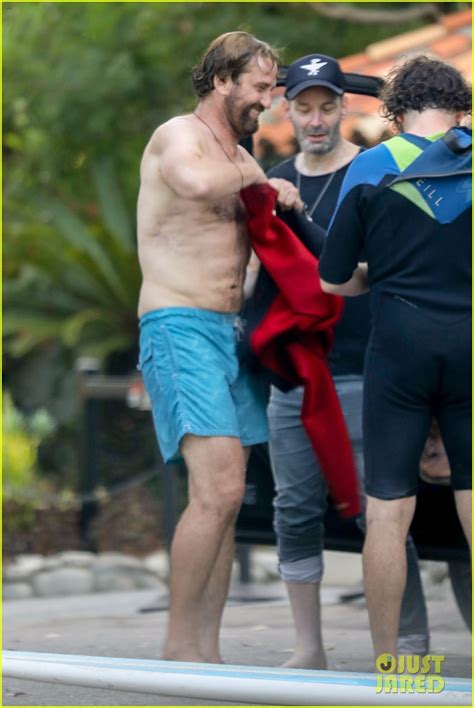 gerard butler goes shirtless after a malibu surf session photo 4352574 gerard butler