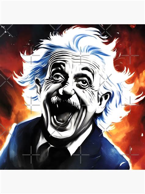 Laughing Portrait Albert Einstein Poster For Sale By Ellocomus