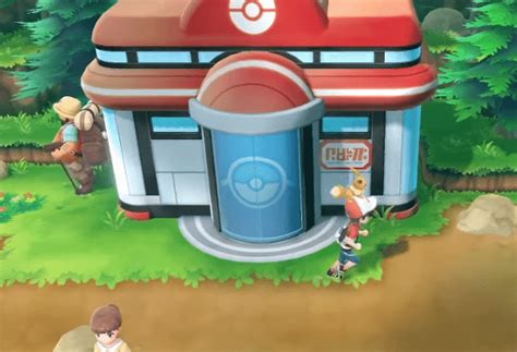Displaying A Pokémon Center Screenshot Taken By The Authors From The