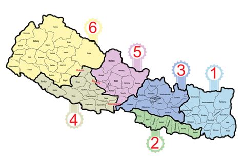 Nepal Karte Provinzen