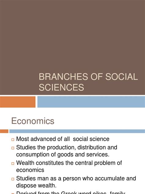 Branches Of Social Sciences Social Sciences Psychology And Cognitive