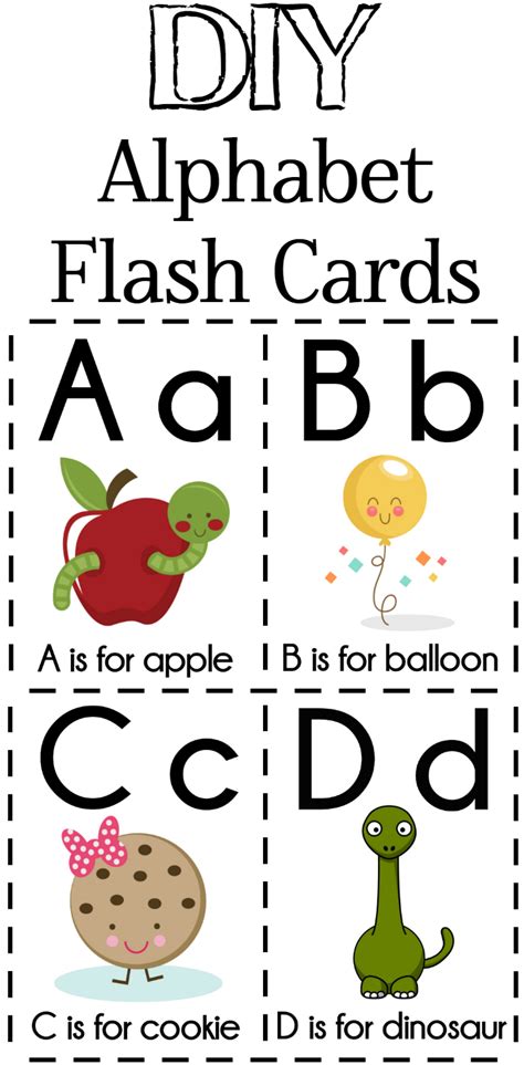 Diy Alphabet Flash Cards Free Printable Alphabet Flashcards Abc