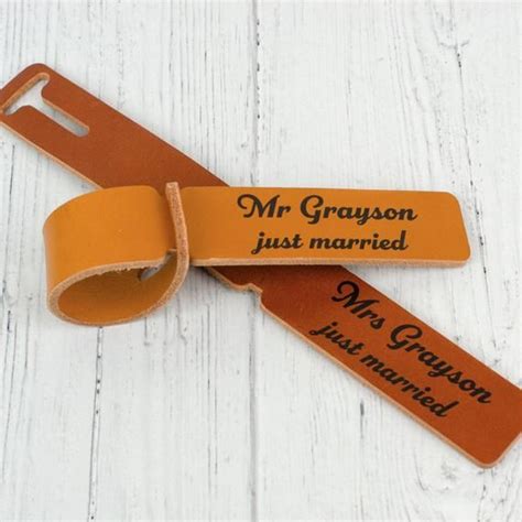 Personalised His And Hers Just Married Leather Luggage Tags Etsy