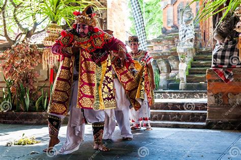 King Figures In Balinese Barong Dance In Ubud Bali Indonesia
