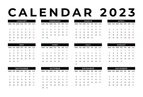 Monthly Desk Calendar Template For 2023 Year Week Starts On Monday