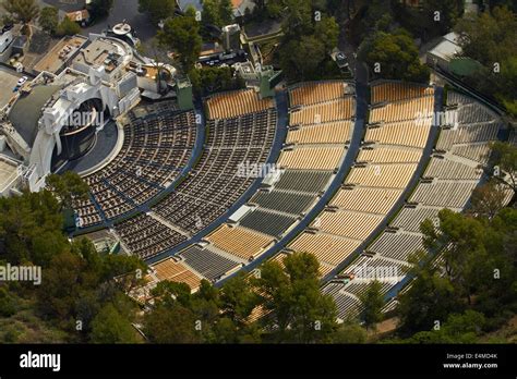 Hollywood Bowl Hollywood Los Angeles California Usa Aerial Stock