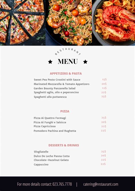 Maybe you would like to learn more about one of these? Italian Restaurant Menu Template - MockoFUN
