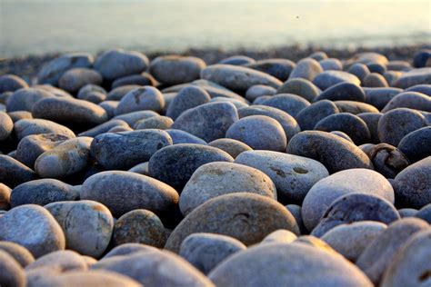 Macro Pebbles Stones Nature Beach Sea Textures