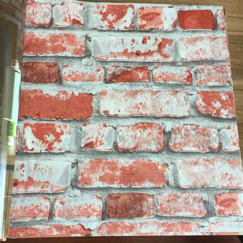 Red Distressed Brick Wallpaper With Wicked Walls