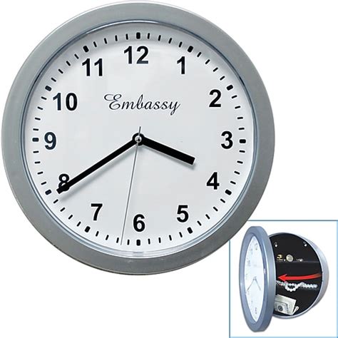 10 X 10 Hidden Safe Wall Clock Silver At Staples
