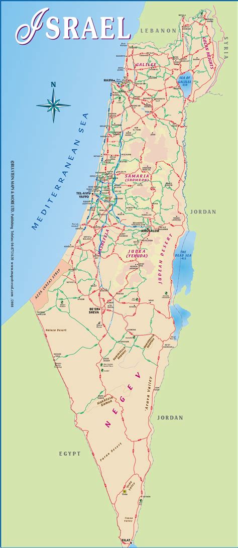 Israel Touristische Karte