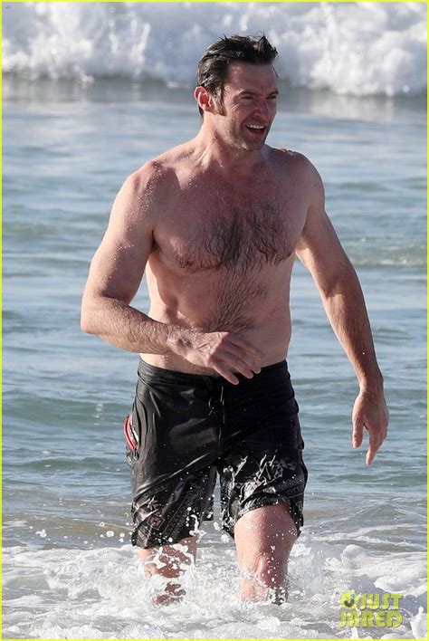 Hugh Jackman Shows Off His Hot Bod At The Beach Photo 3830613 Hugh Jackman Shirtless Photos