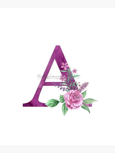 Monogram A Lovely Rose Bouquet Poster For Sale By Floralmonogram