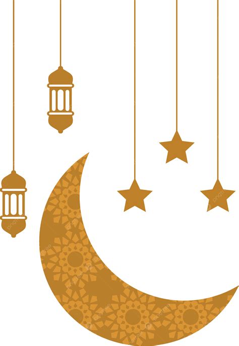 Gambar Tanglung Ramadan Kareem Mubarak Dan Bulan Vektor Ramadhan