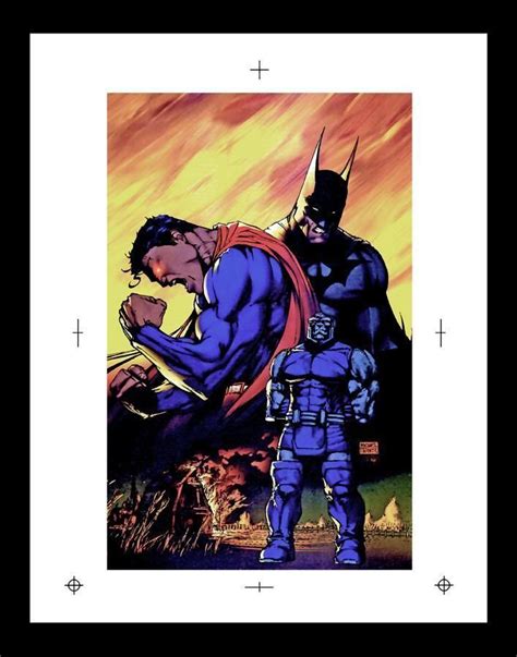 Michael Turner Supermanbatman 13 Rare Production Art Cover Darkseid