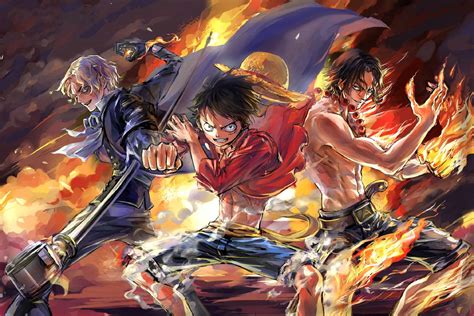 Luffy Ace And Sabo One Piece Team Wallpaper Hd Anime 4k
